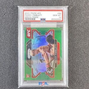 2022 Panini Prizm UFC #88 Paddy Pimblett Green Prizm PSA 10